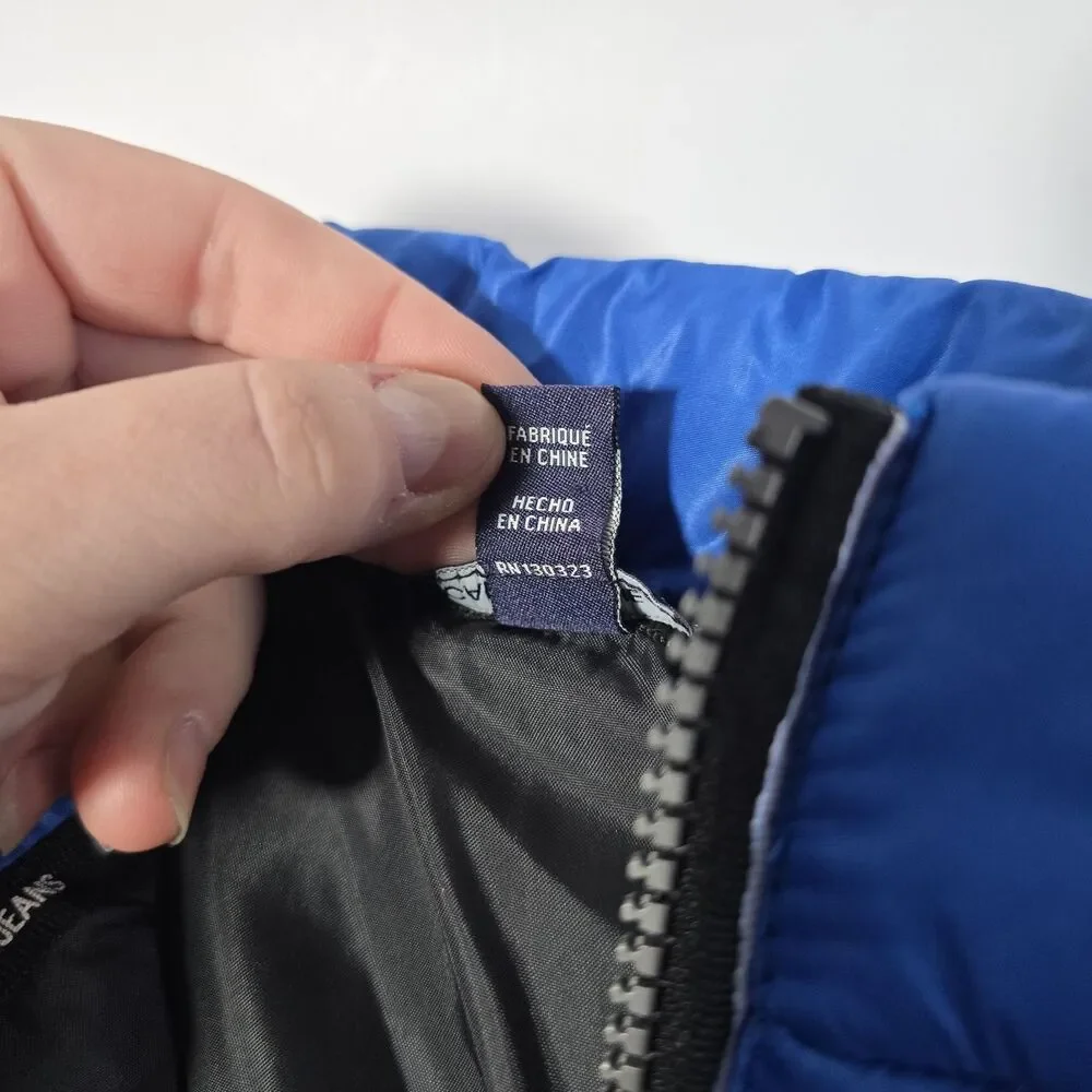 Calvin Klein Puffer Vest Boys Size 3T Blue Full Zip Pockets Layering Winter